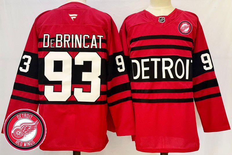 Men Detroit Red Wings #93 Debrincat Red Fanatics 2025 NHL Jersey style 6